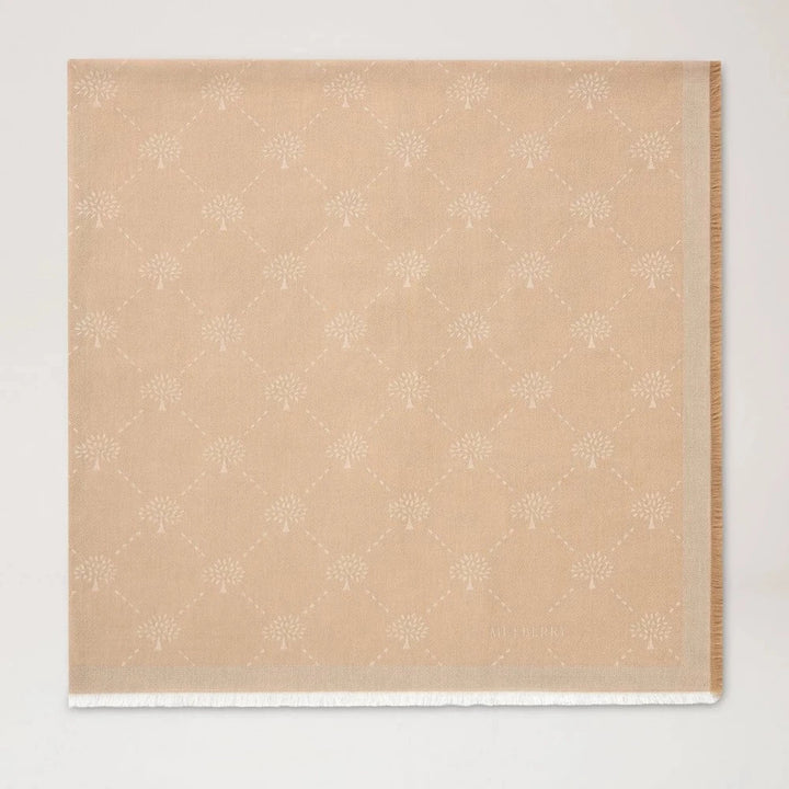 Mulberry Mulberry Diamond Tree Square Camel Cotton 
