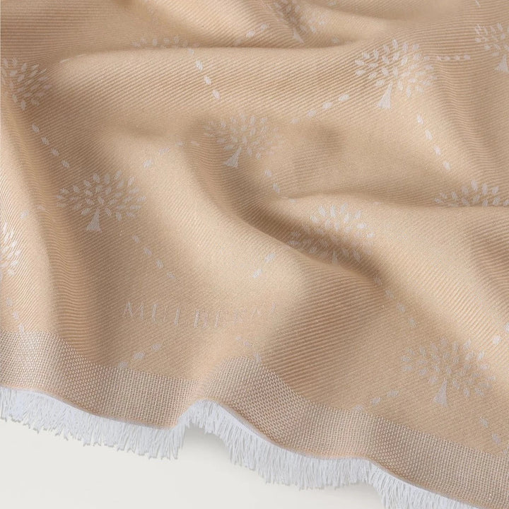 Mulberry Mulberry Diamond Tree Square Camel Cotton 