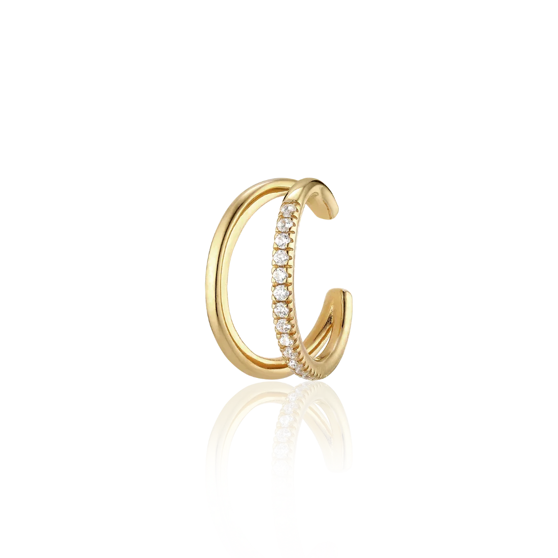 Alura Copenhagen Grace Ear Cuff – Guldpläterad ear cuff med zirkonia 