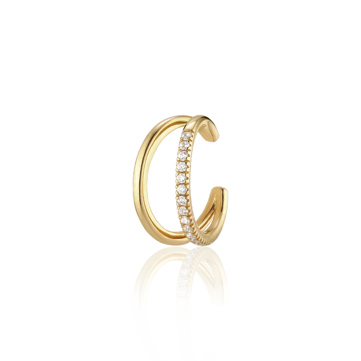 Alura Copenhagen Grace Ear Cuff – Guldpläterad ear cuff med zirkonia 