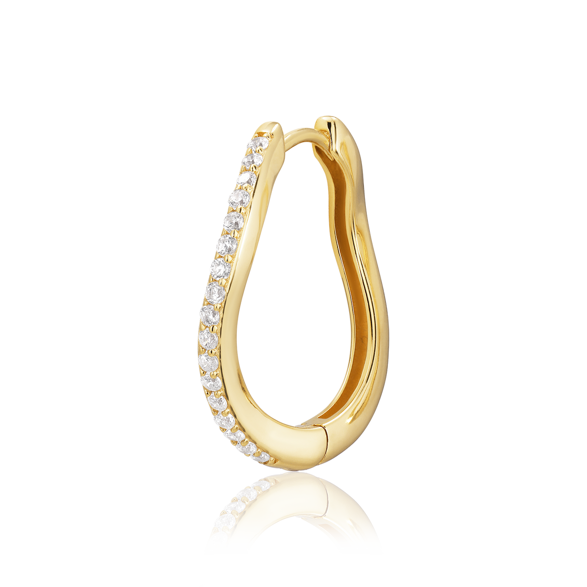 Alura Grace Single Hoop Örhänge med Zirconia