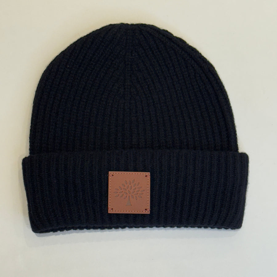 Mulberry Solid Wool Beanie Svart