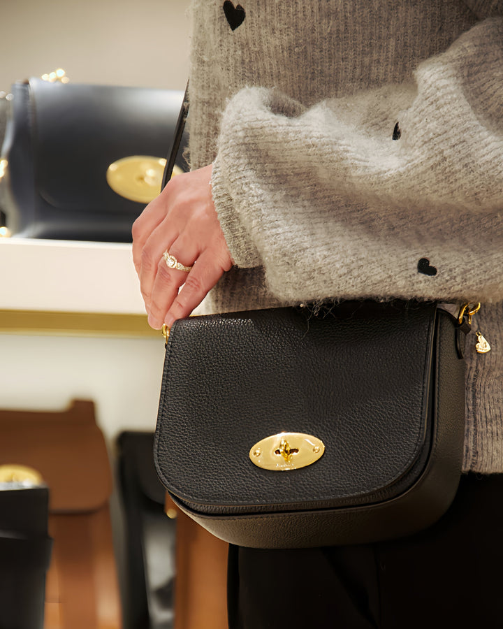 Mulberry Bag - Small Darley Satchel Classic Grain Black