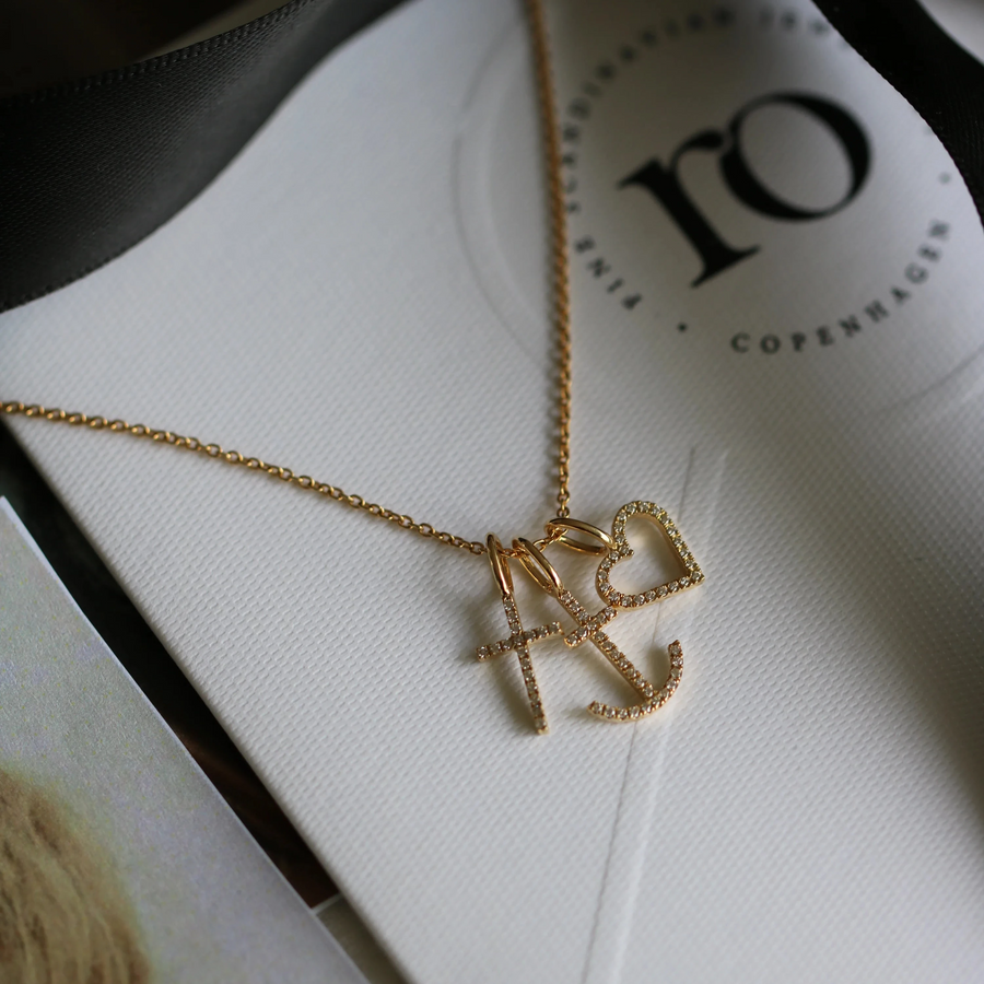 Ro Copenhagen Symboler öppet hjärta diamanthänge