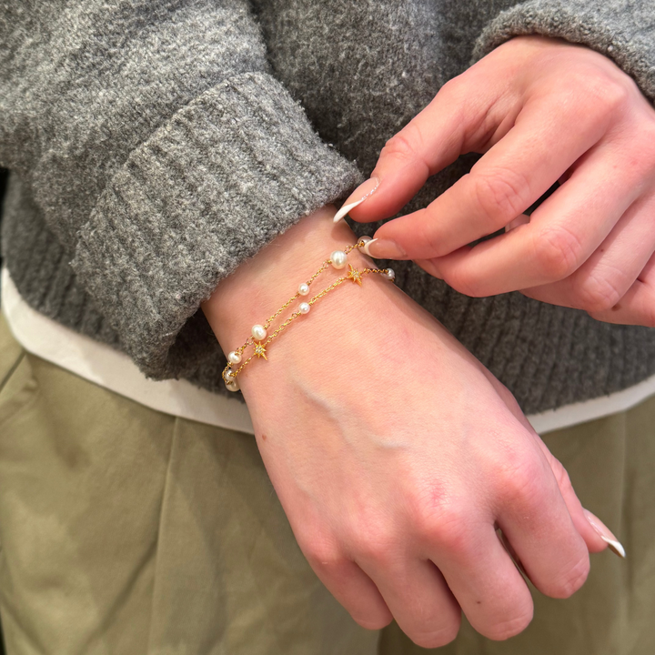 Alura Oceanarmband med sötvattenspärlor