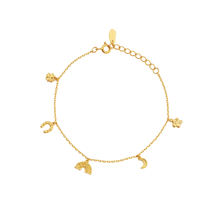Maanesten Lucky Charm Förgyllt Armband 