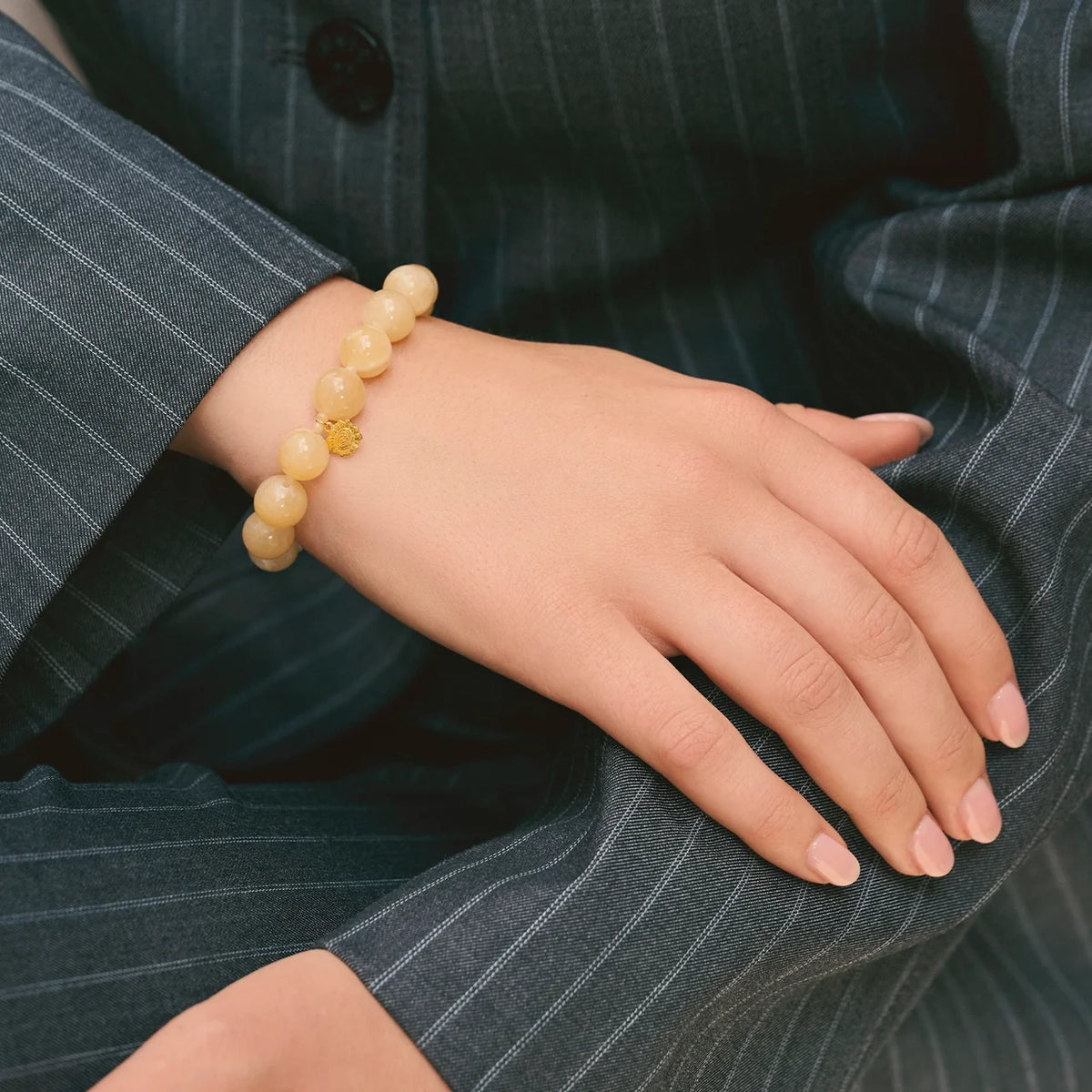 Maanesten Floria Guldpläterat Armband med Gul Kalcit – 8706A