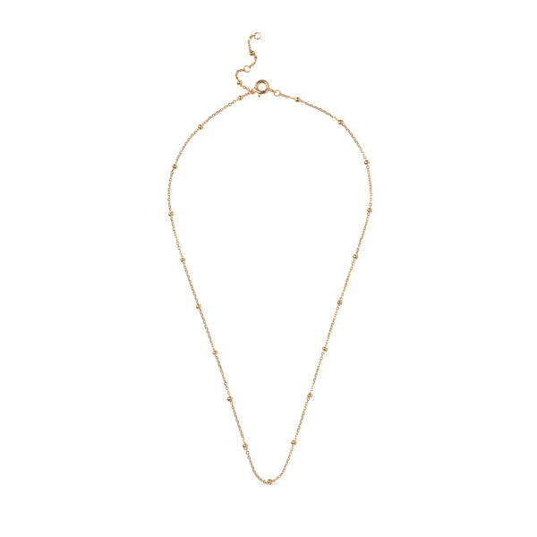 Enamel Beaded Chain Halskæde I Forgyldt Sølv
