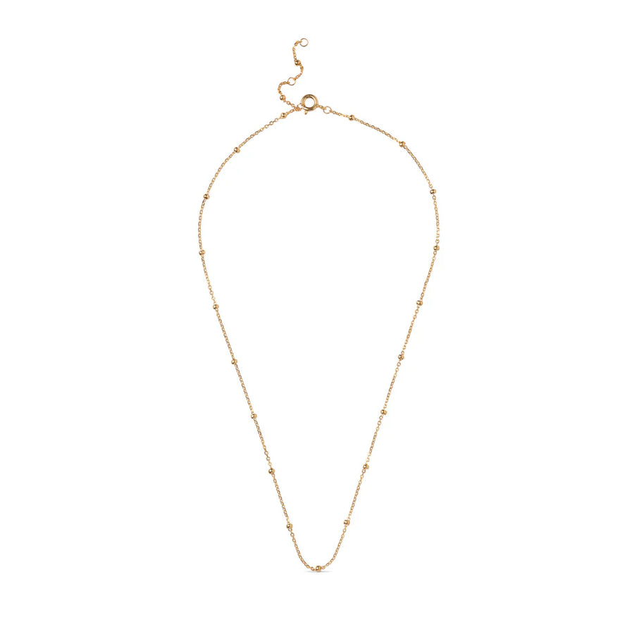 Enamel Beaded Chain Halskæde I Forgyldt Sølv