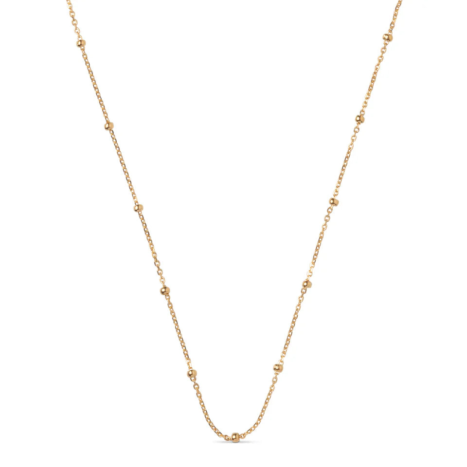 Enamel Beaded Chain Halskæde I Forgyldt Sølv