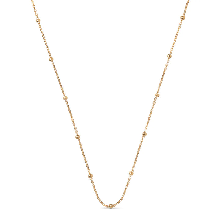 Enamel Beaded Chain Halskæde I Forgyldt Sølv