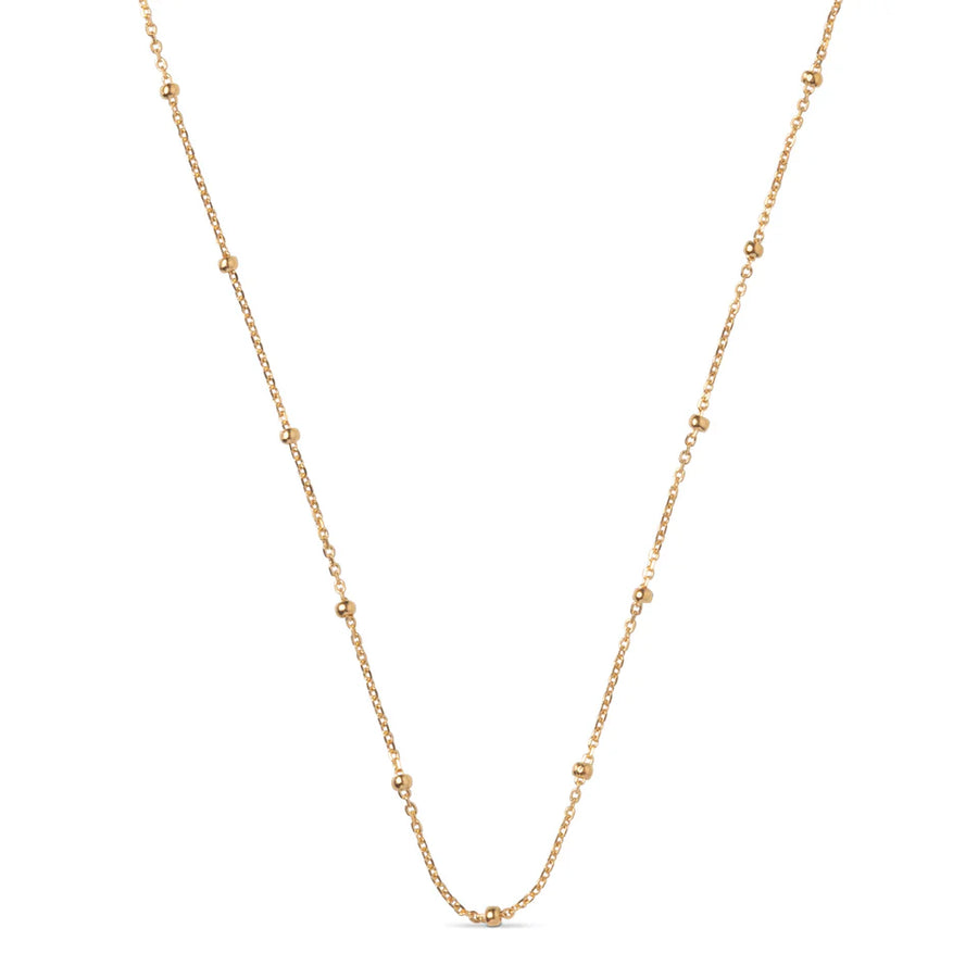 Enamel Beaded Chain Halskæde I Forgyldt Sølv