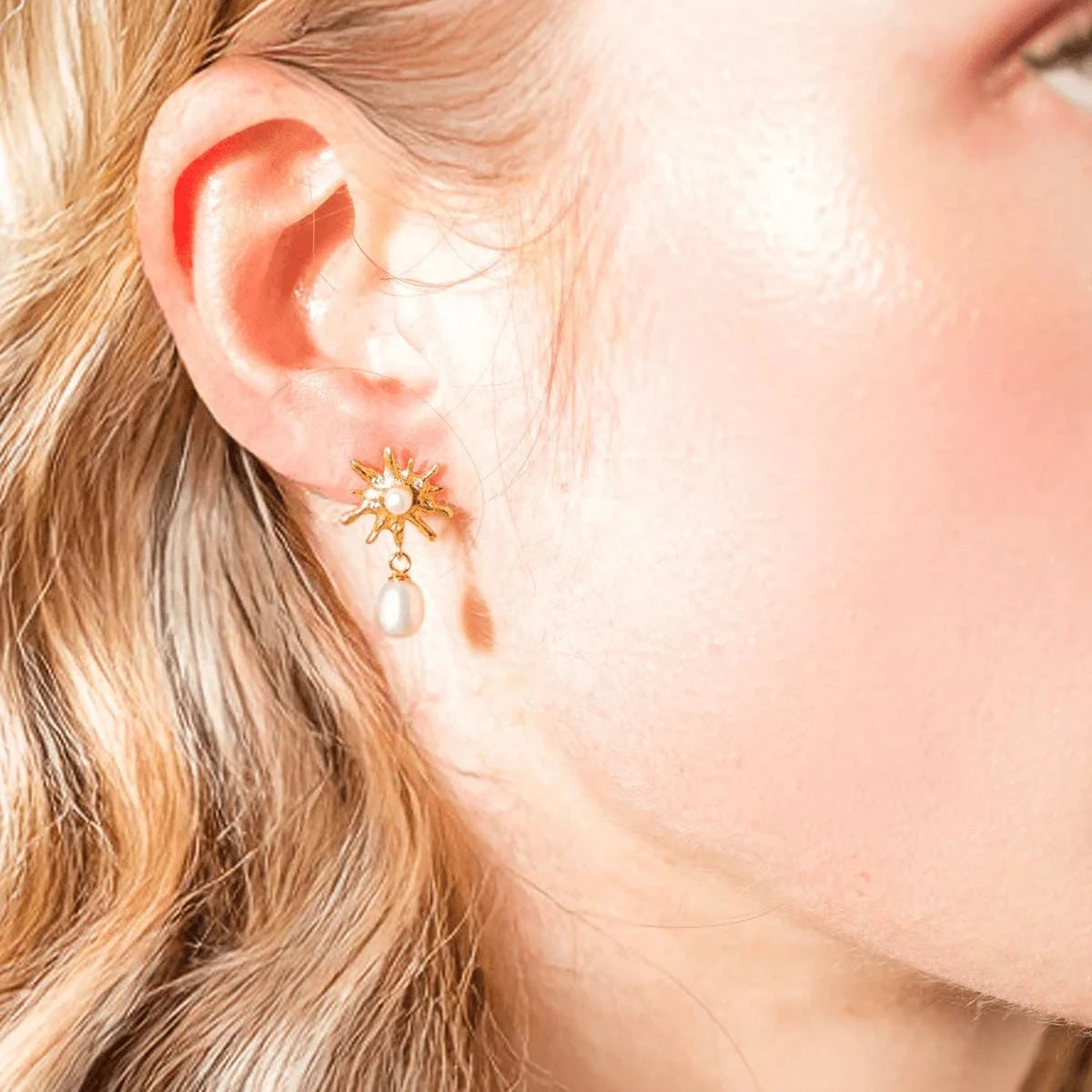 Vincent Rhea Gilded Pearlörhängen