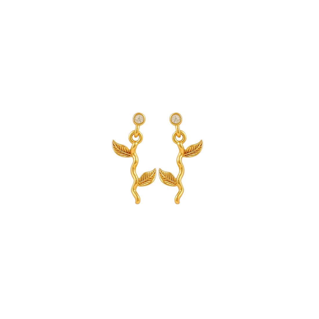 Hultquist Marigold Petite Örhängen - Förgyllt silver