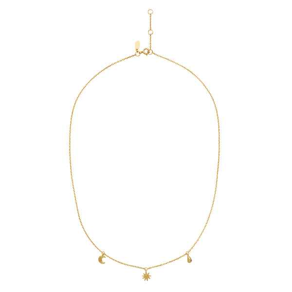 Månsten sadie halsband förgyllt silver