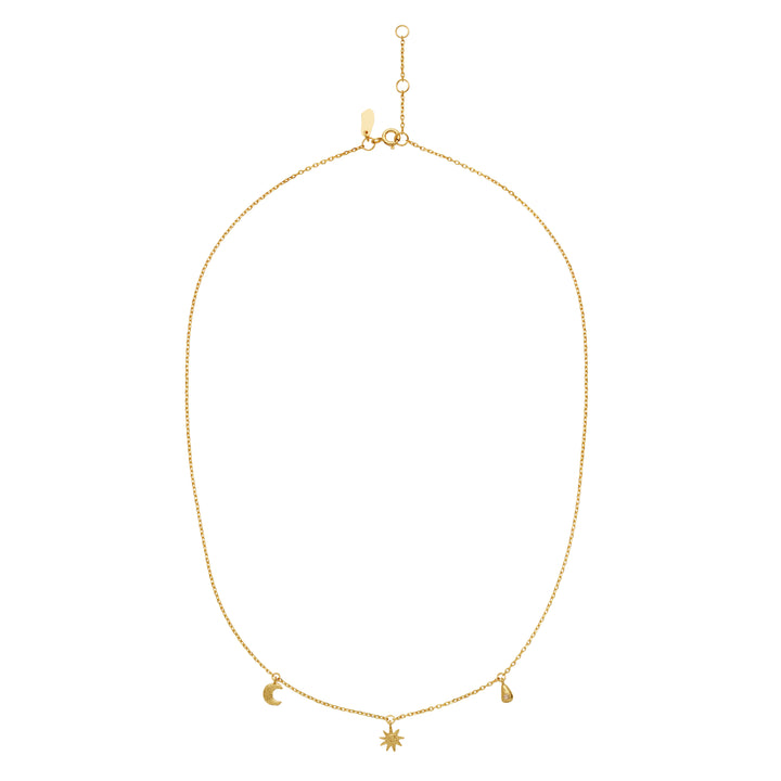 Månsten sadie halsband förgyllt silver
