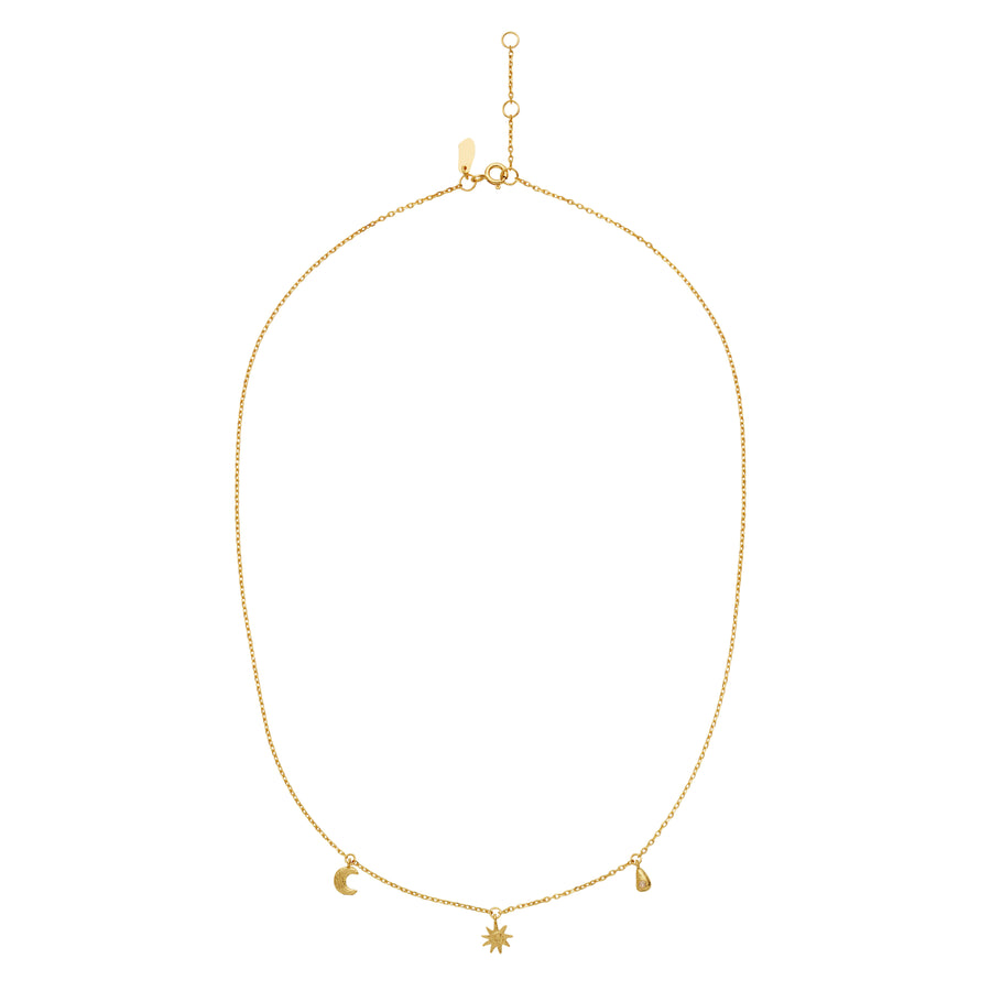 Månsten sadie halsband förgyllt silver