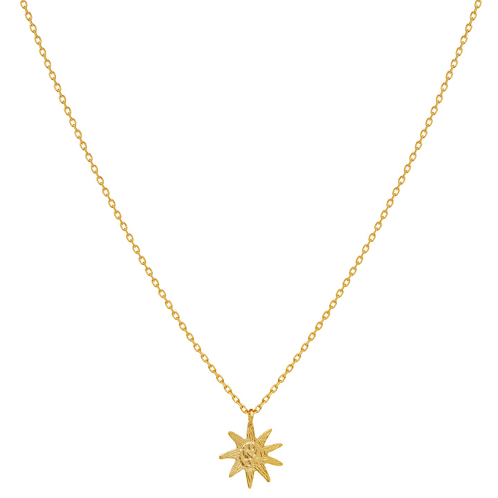 Moonesten Soleima halsband Gilded Silver med Sun Pendant
