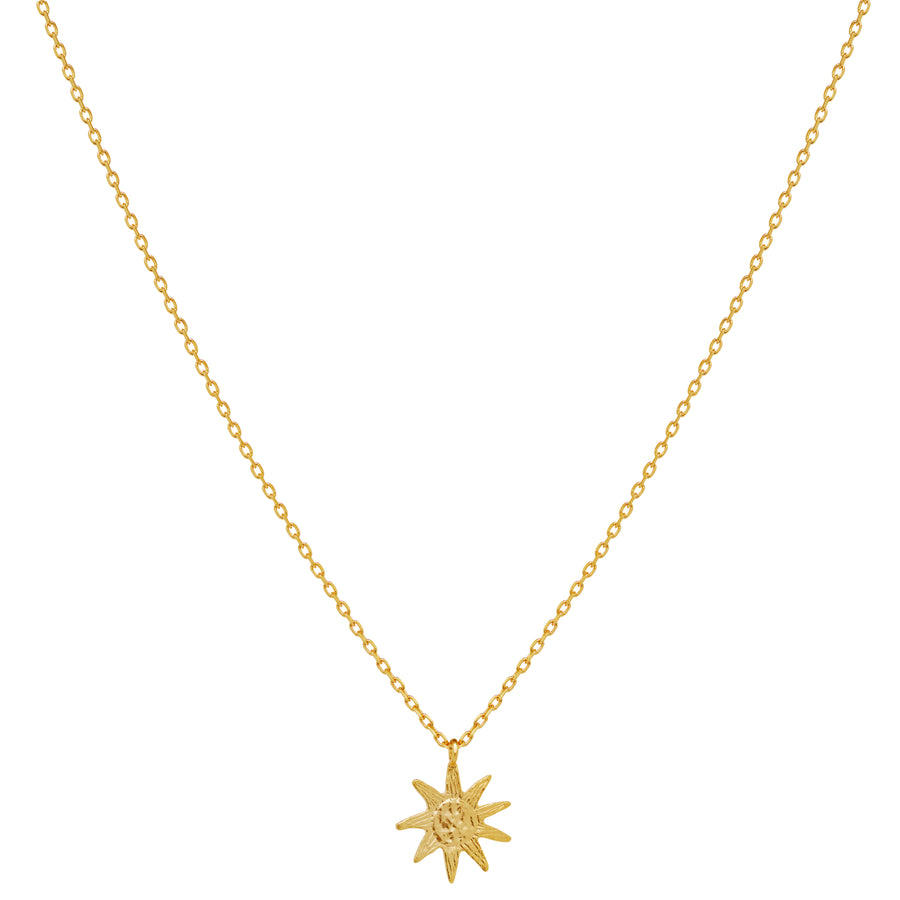 Moonesten Soleima halsband Gilded Silver med Sun Pendant
