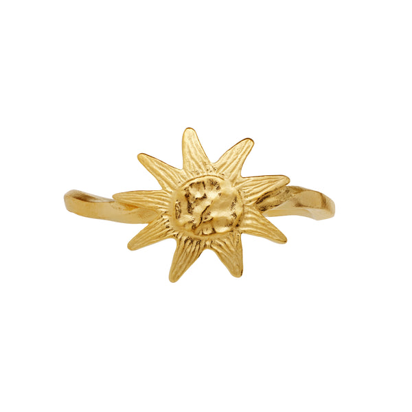 Moonesten Sonja Ring Golded Silver - Sun Ring