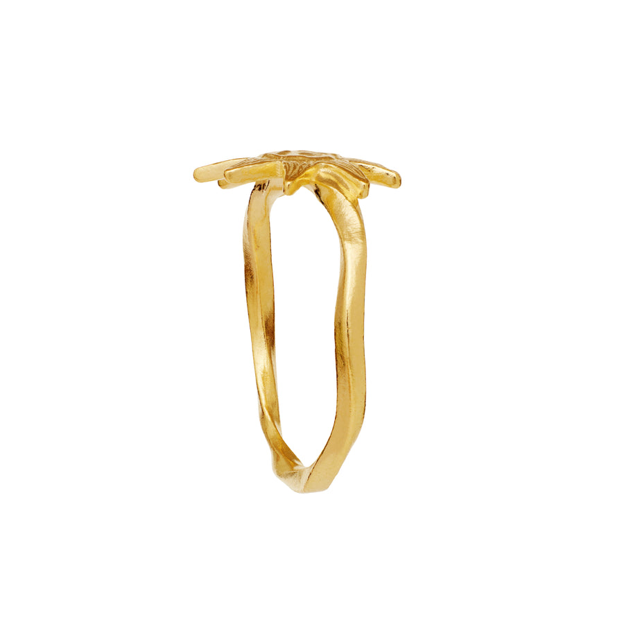 Moonesten Sonja Ring Golded Silver - Sun Ring