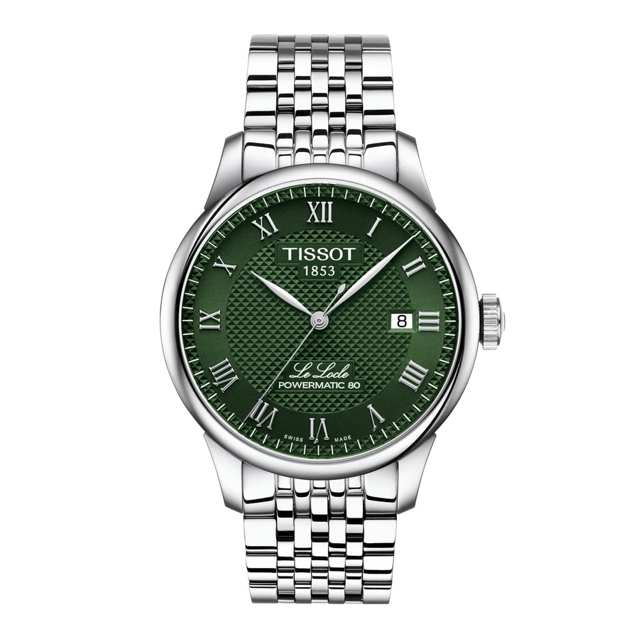 Tissot le locle powermatic 80 grön klocka