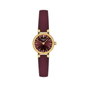 TISSOT LOVELY RUND 19,5MM – GULD PVD / BORDEAUX