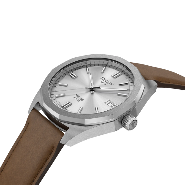 Tissot PRC 100 Solar Quartz 39mm Brown Leather Rem