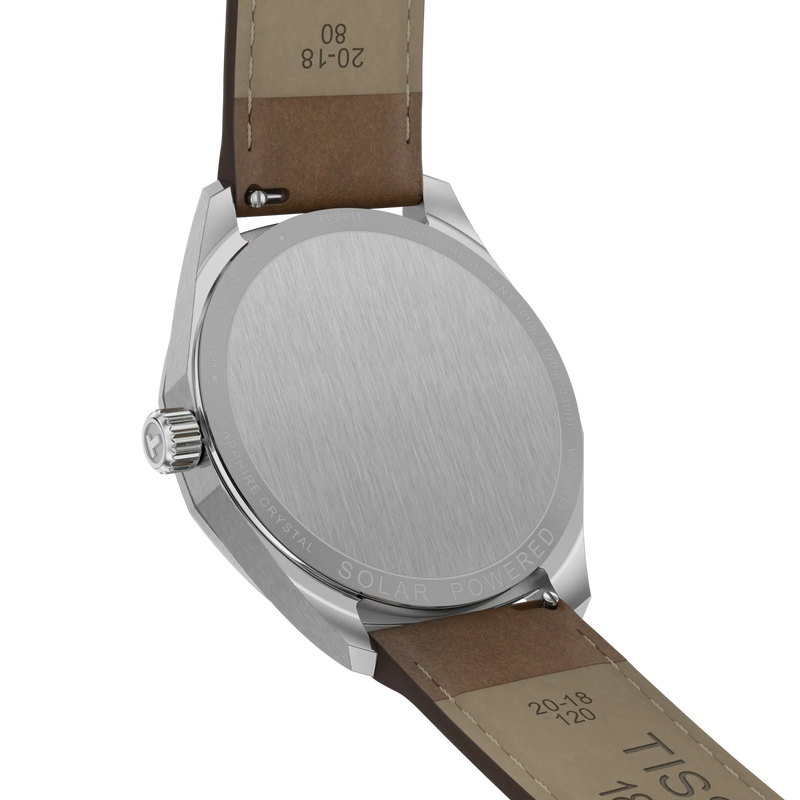TISSOT PRC 100 SOLAR QUARTZ 39MM BRUN LÆDERREM