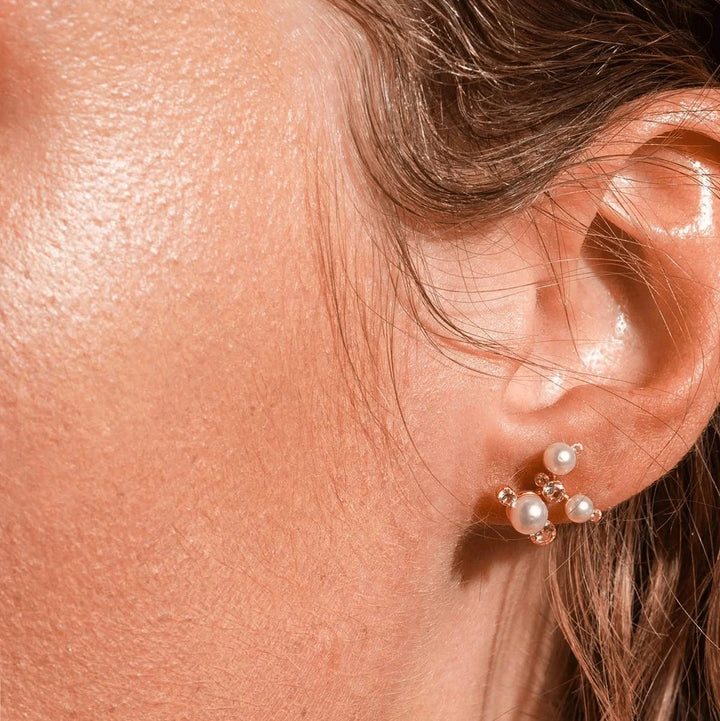 Vincent Venus Trinity Örhängen Guldpläterade med sötvattenspärlor