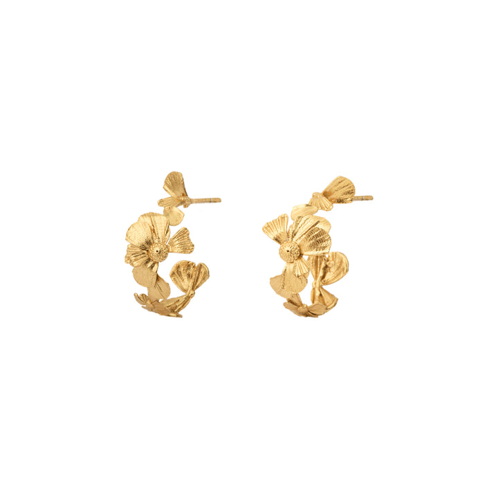 Vincent Wildflower Gold Plated Hoops örhängen