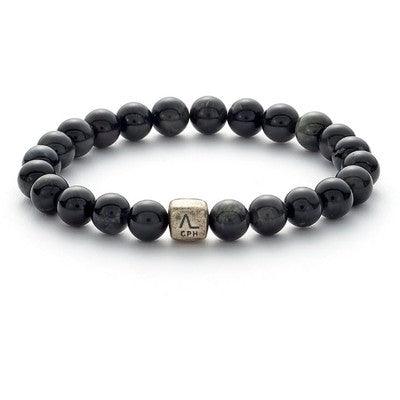 Alexander Lynggaard Armband Eagle Eye 8mm med svarta pärlor och silverdetalj, modell C00810-001