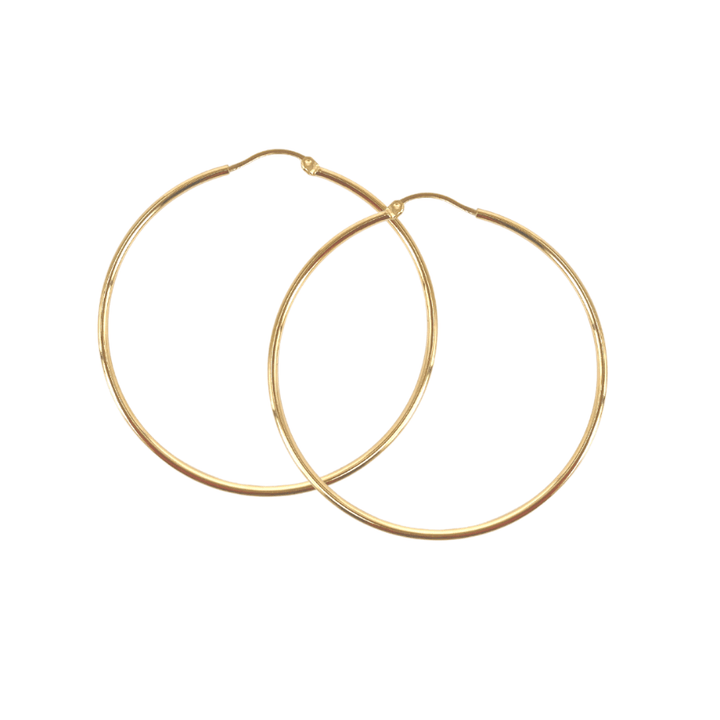 Aqua Dulce Ana Hoop i guldpläterat silver, två stora runda creoler med blank guldyta. Modell 5732-5732-1