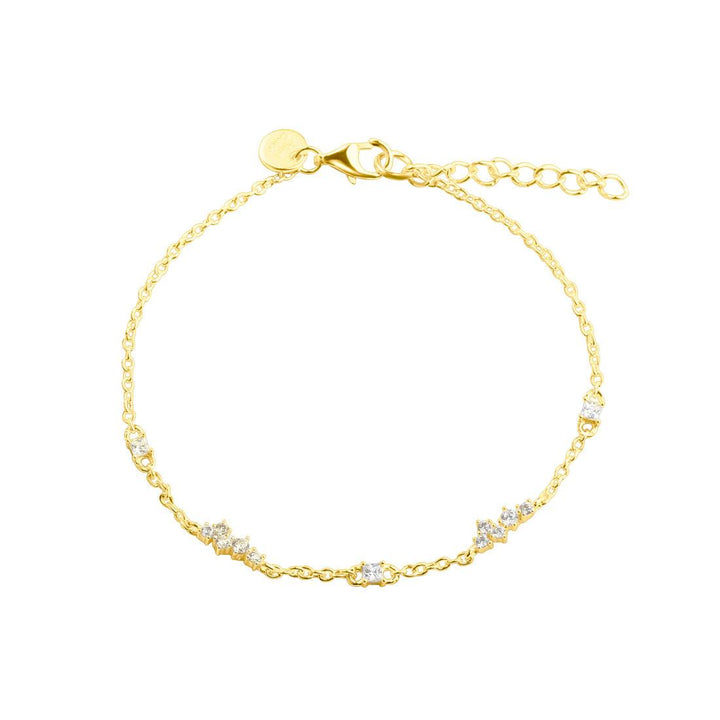 Aqua Dulce Aura Armbånd i Forgyldt Sølv m. Zirkonia - Armbånd - 6092