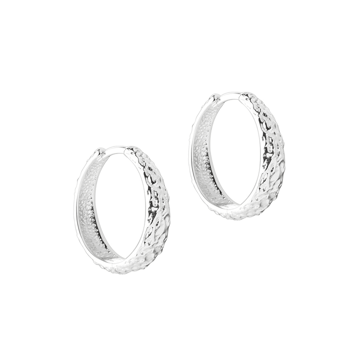 Aqua Dulce Cappa Large Hoop i Sølv - Øreringe - 6239