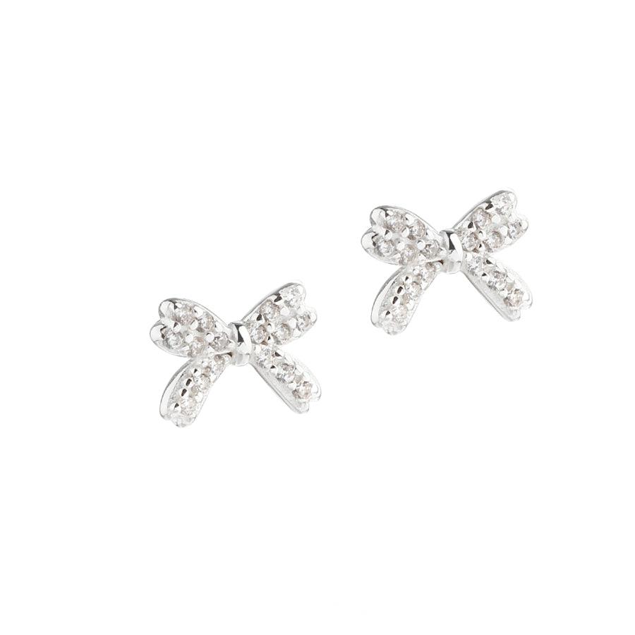 Aqua Dulce Darling Bow Ørestikker Sølv - Øreringe - 5697