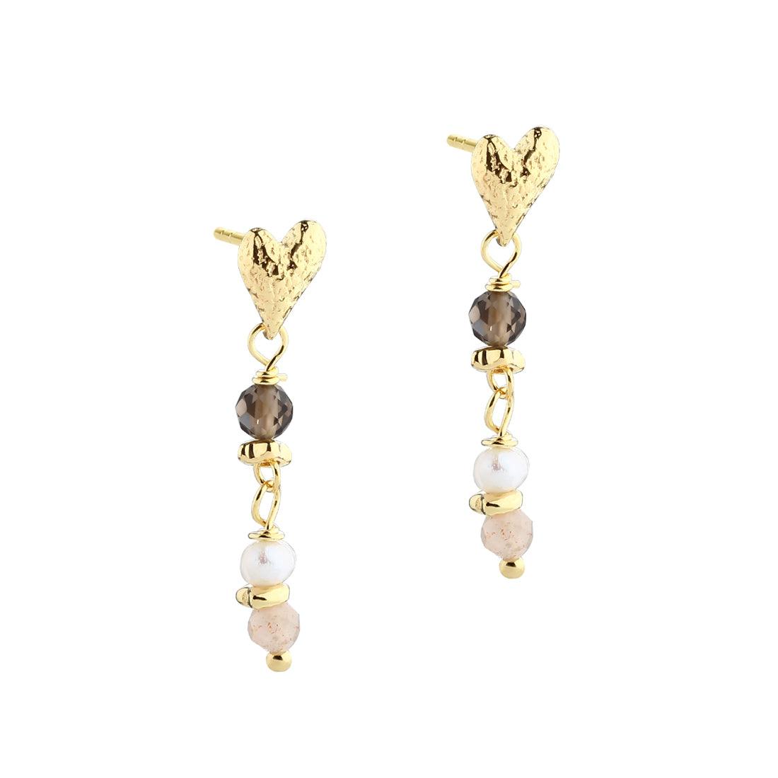 Aqua Dulce Love Me Long Ørestikker Forgyldt - 5930 - Øreringe - 5930