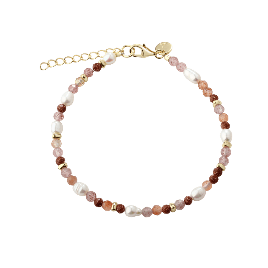 Aqua Dulce Peachy Armbånd i Forgyldt Sølv - Armbånd - 6250