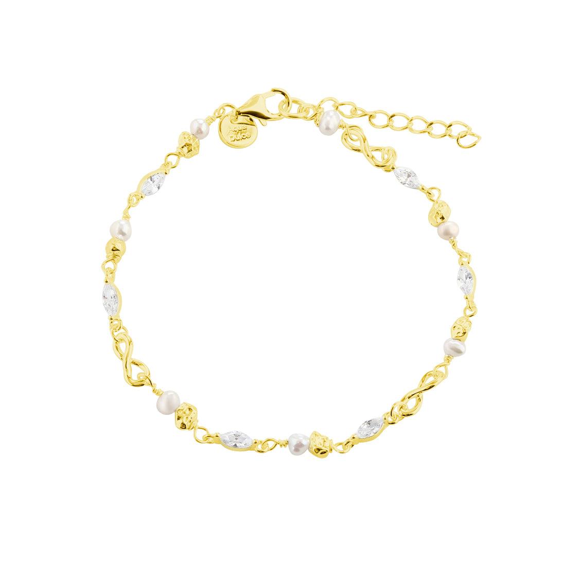 Aqua Dulce White Garden Armbånd Forgyldt - Armbånd - 5968