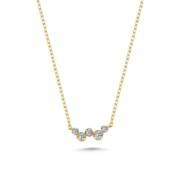 Nuran Aura Halsband 14 kt. Guld med 0,10 ct. Diamant – V2620-010RG