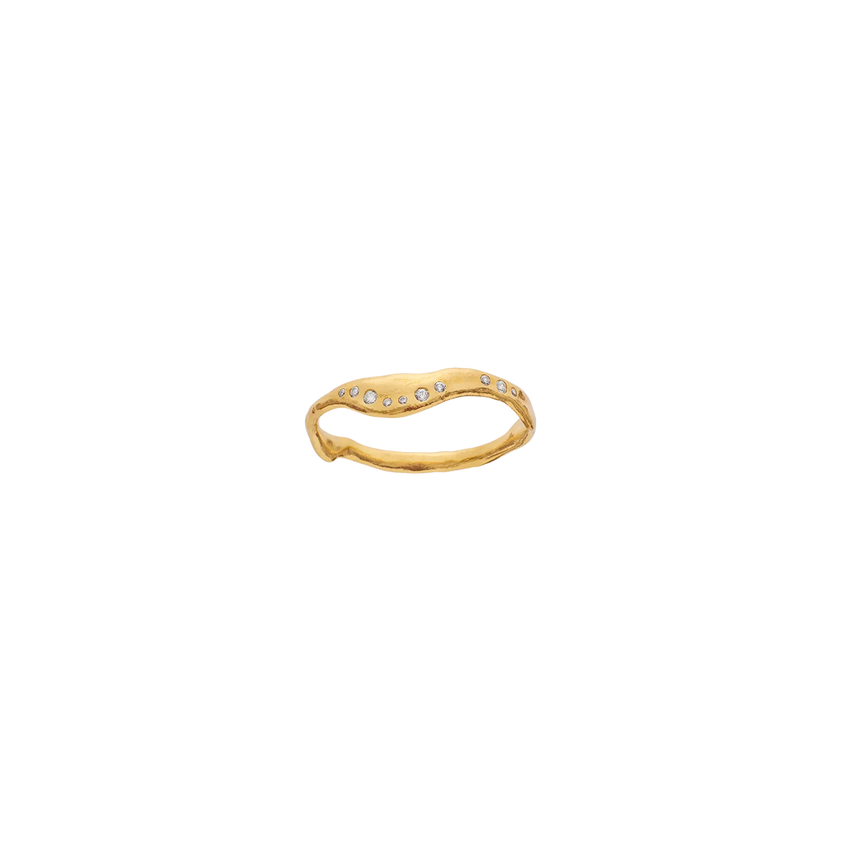 Maanesten Aurea Guldpläterad Ring m. Vit Zirkonia – 4958A-001