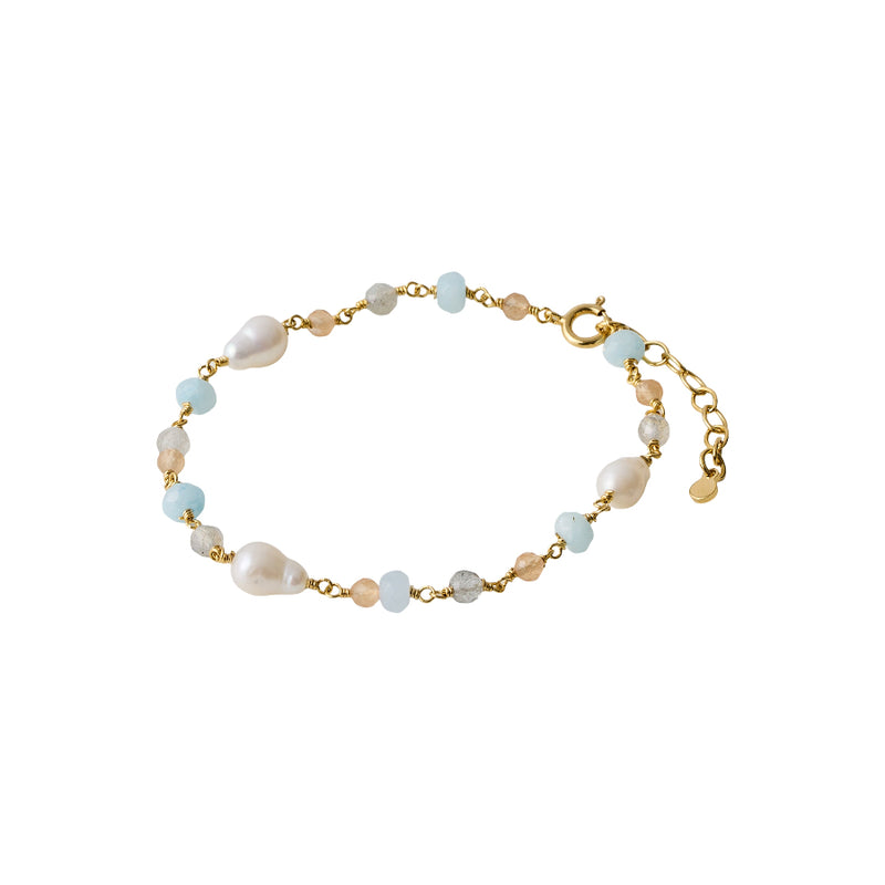 Pernille Corydon Mellow Blue Armbånd - Forgyldt