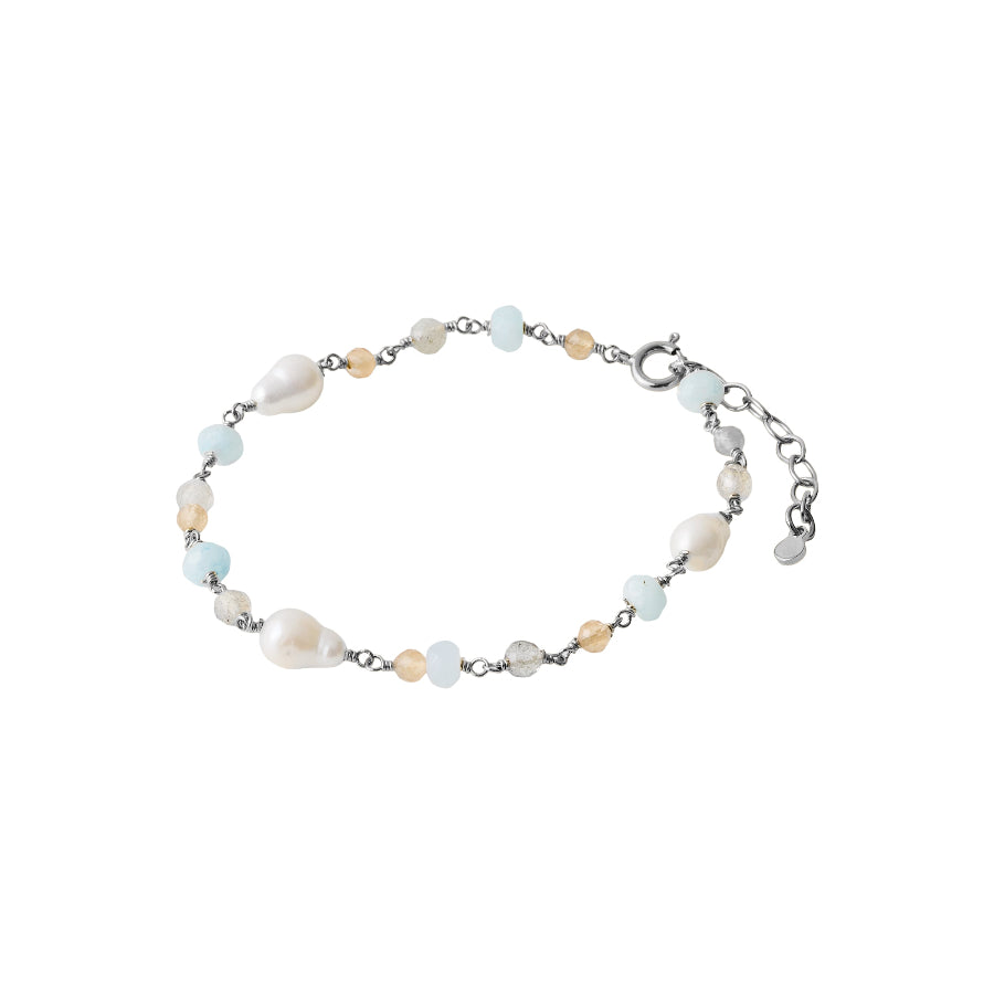 Pernille Corydon Mellow Blue Armband - Silver