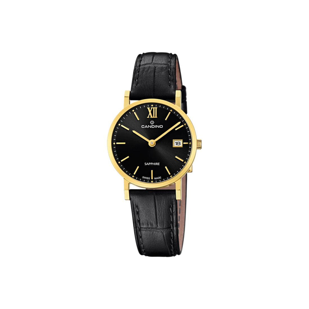 Candino Dameur Guld Double Sort Læder - C4727/3 - Dameure - C4727/3