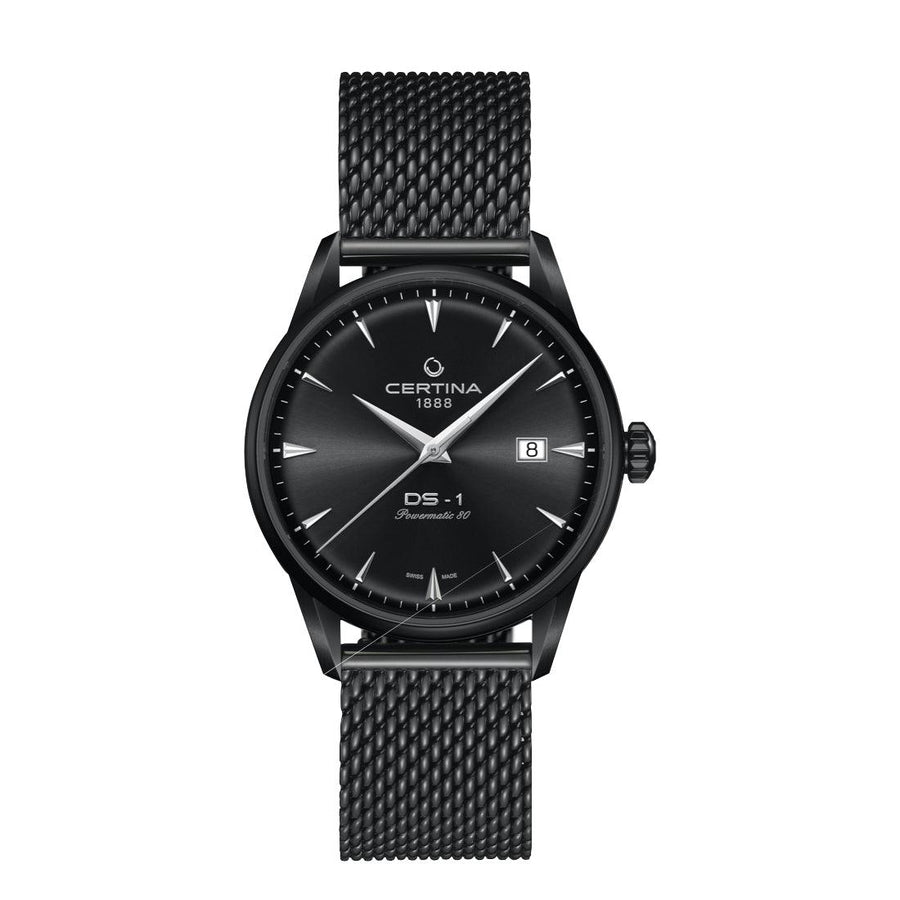 Certina DS-1 Automatic Sort PVD Belægning - Herreur - C0298073305100