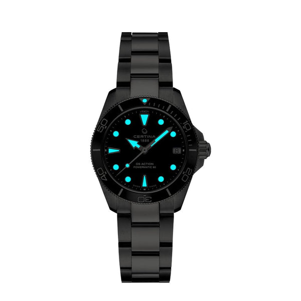 Certina DS Action 34,5mm - Powermatic 80 Sort - Dameure - C0320071105100