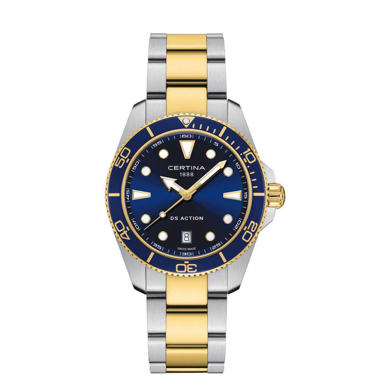 Certina DS Action Blå Urskive PVD 40mm - Quartz - Herreur - C0484102204100