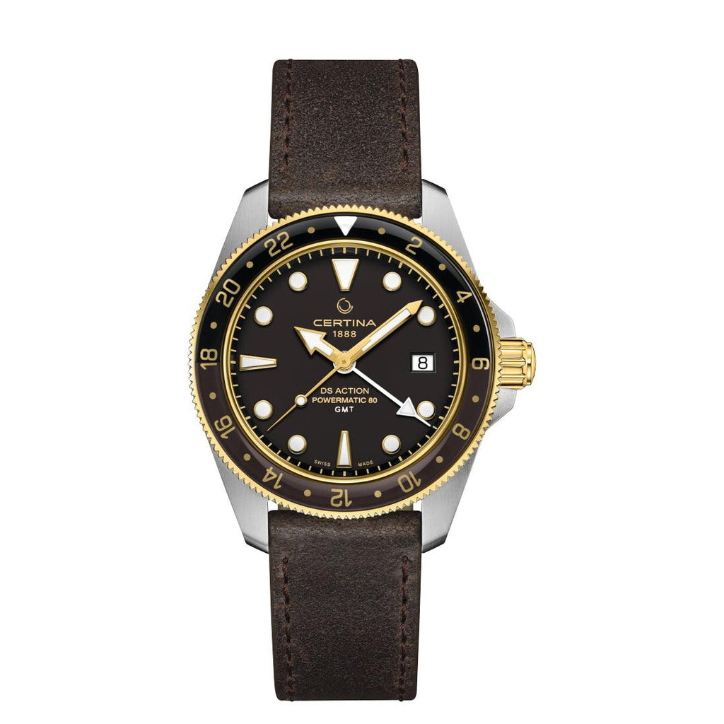 Certina DS Action GMT Powermatic 80 - Sort PVD - Herreur - C0329292605100