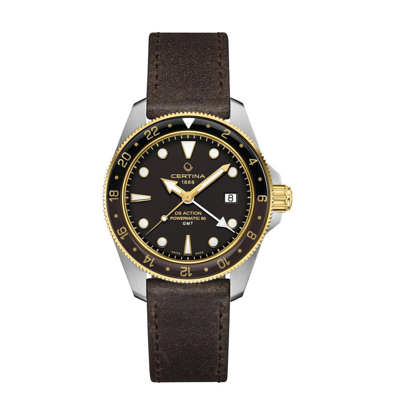 Certina DS Action GMT Powermatic 80 - Sort PVD - Herreur - C0329292605100