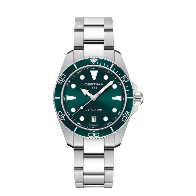 Certina DS Action Grøn Urskive - Quartz - Herreur - C0484101109100